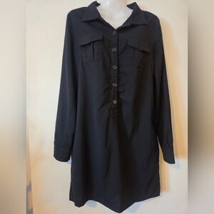 Ba&sh Black Button-Up Nelly Shirt Dress